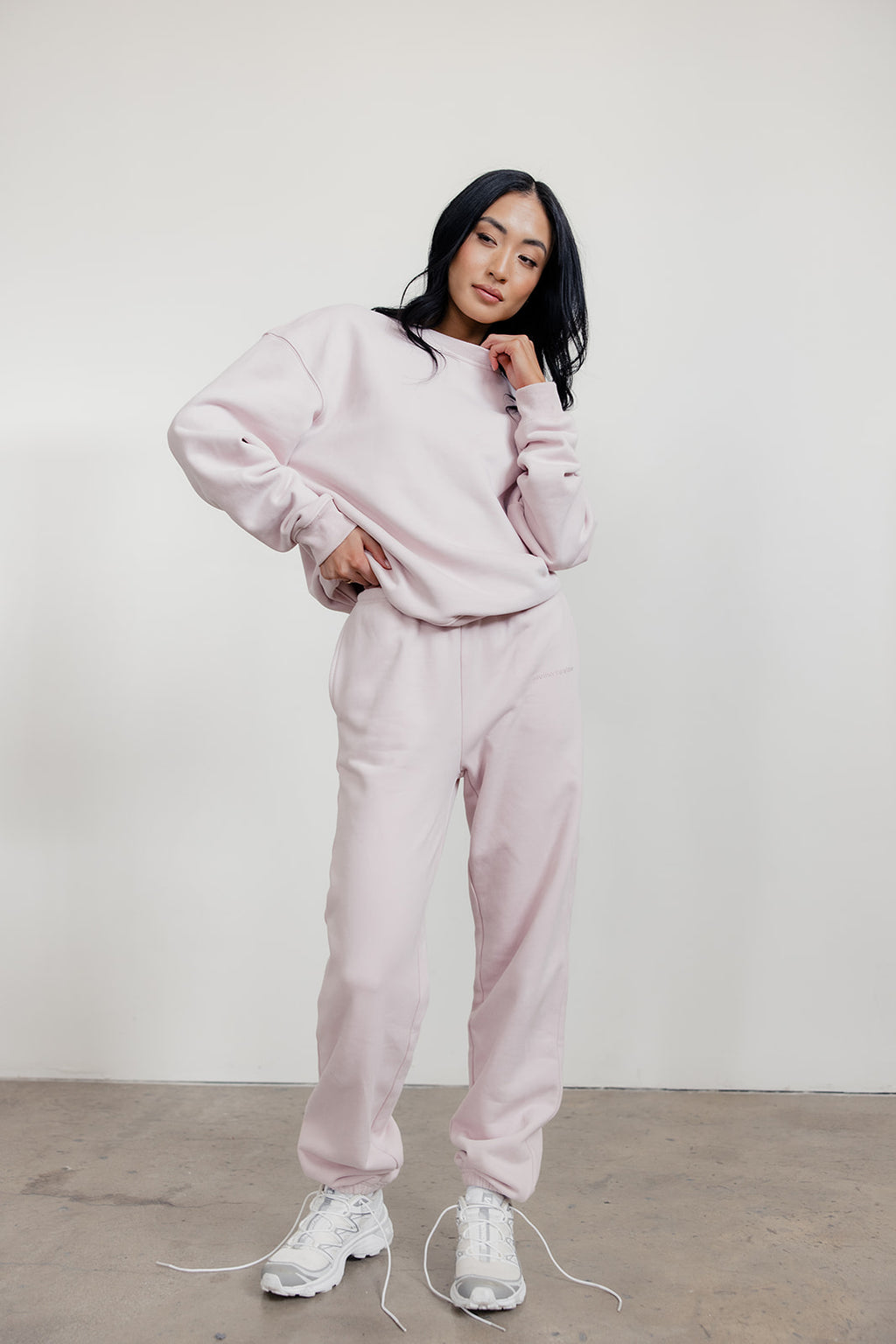 FLEECE FIT SWEATSHIRT - LIGHT PINK