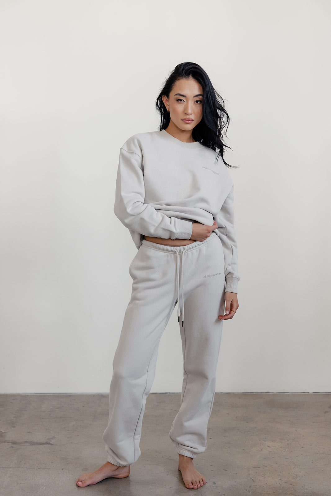 FLEECE FIT SWEATPANTS - ECRU