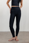RIBBED SCULPT LEGGING - BLACK