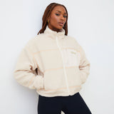Full Zip Sherpa Jacket - Cream