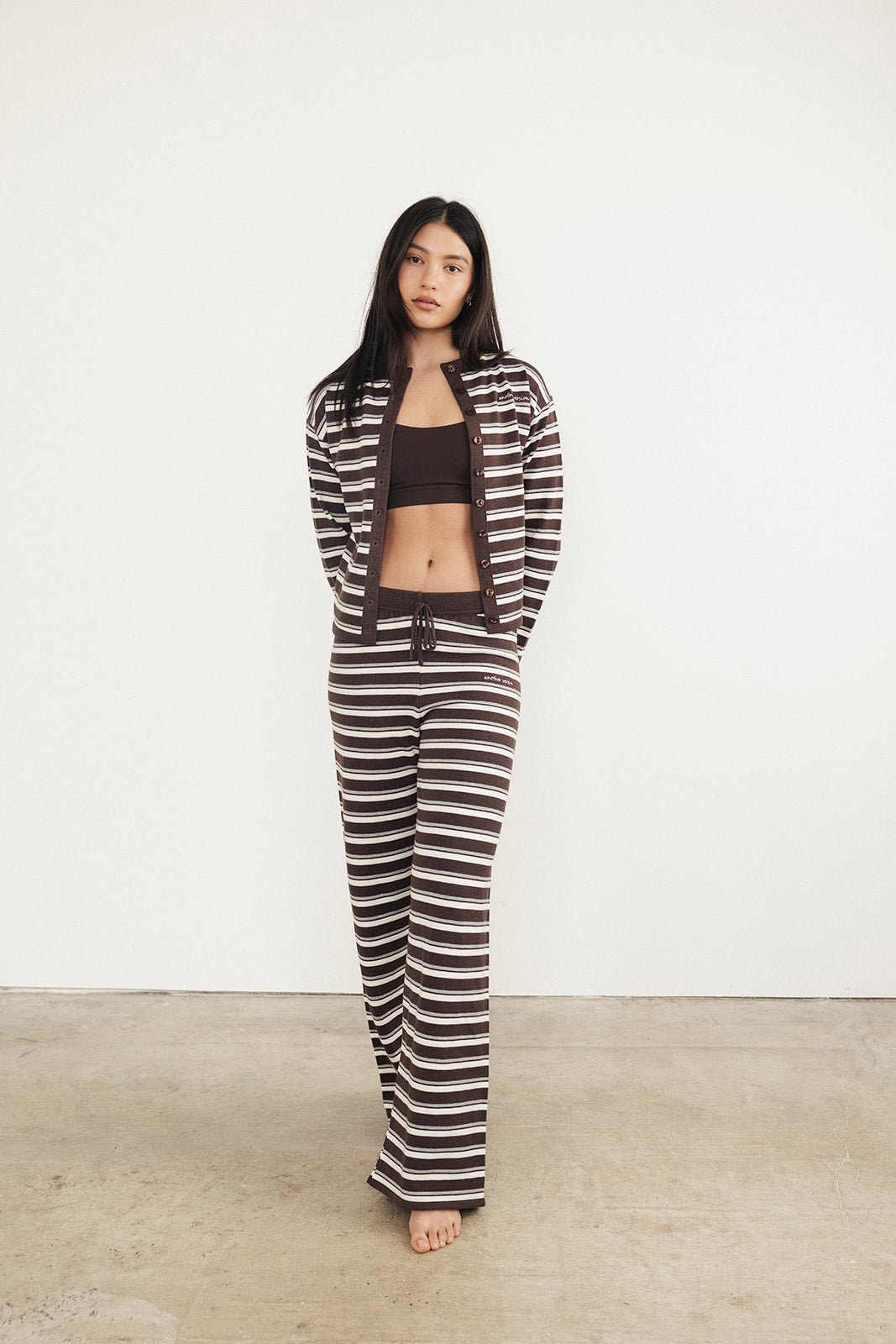 Brown Stripe Knit Trousers – Another Version