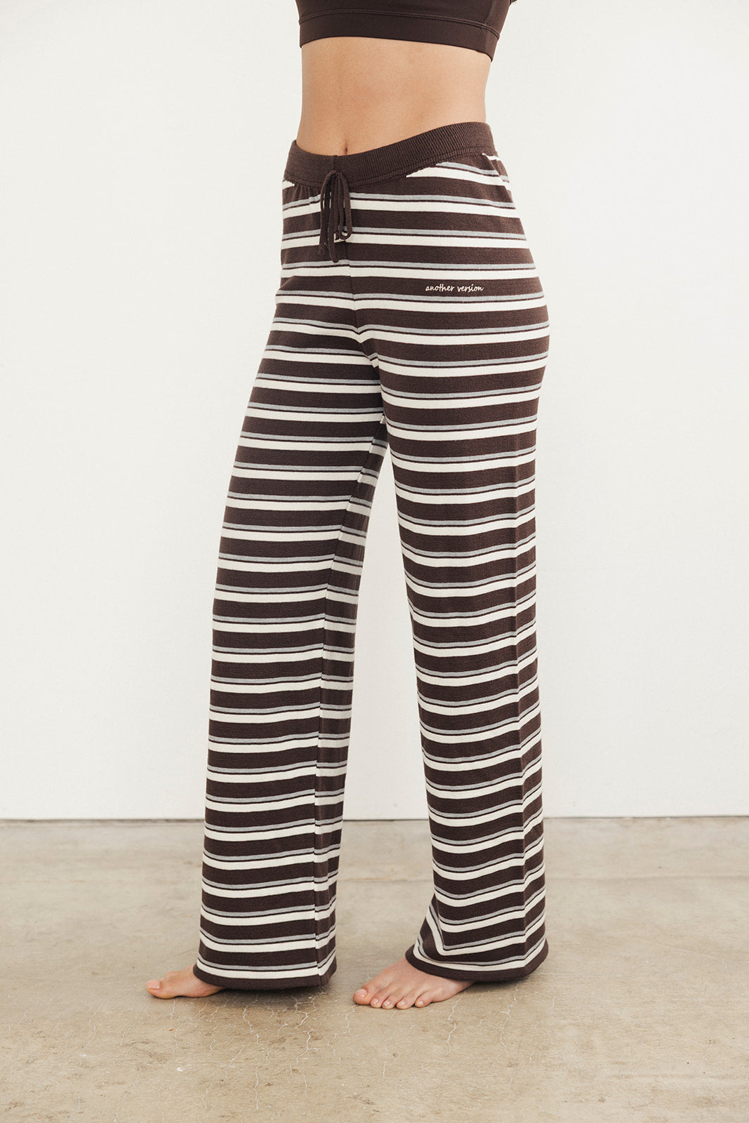 Brown Stripe Knit Trousers – Another Version Brown Stripe Knit Trousers – Another Version